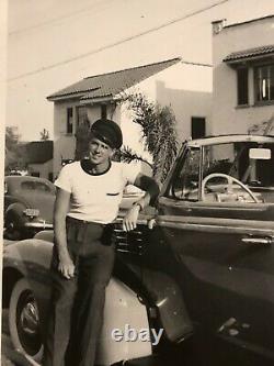 Ronald Reagan Rare One of a Kind Candid Photo With His Car Early 1940s