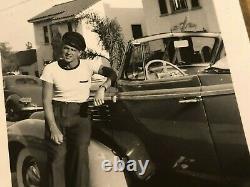 Ronald Reagan Rare One of a Kind Candid Photo With His Car Early 1940s