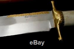 Ruana 38C'M' Elk Handle Bowie -Rare ONE-OF-A-KIND Knife'Death to All Yanks