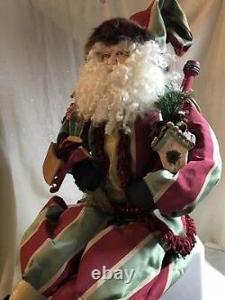 SANTA. One-of-a-Kind, in a Minstrel-style Outfit. Approx 46 in Length. NEW