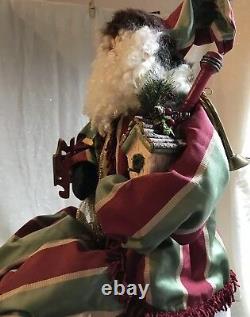 SANTA. One-of-a-Kind, in a Minstrel-style Outfit. Approx 46 in Length. NEW