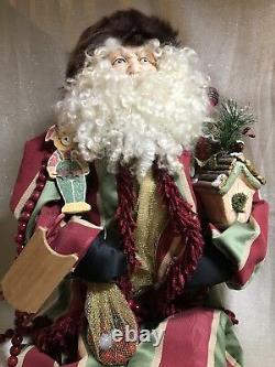 SANTA. One-of-a-Kind, in a Minstrel-style Outfit. Approx 46 in Length. NEW