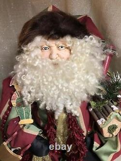 SANTA. One-of-a-Kind, in a Minstrel-style Outfit. Approx 46 in Length. NEW
