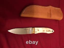 S. R. Johnson Custom Knife-18. K Gold-walrus- One-of-a-kind-loveless Partner