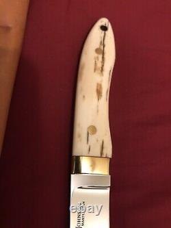 S. R. Johnson Custom Knife-18. K Gold-walrus- One-of-a-kind-loveless Partner
