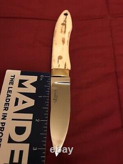 S. R. Johnson Custom Knife-18. K Gold-walrus- One-of-a-kind-loveless Partner