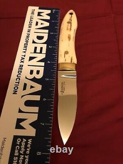 S. R. Johnson Custom Knife-18. K Gold-walrus- One-of-a-kind-loveless Partner