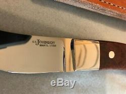 S. R. Johnson Custom Skinner Knife-sheath-letter- One-of-a-kind-loveless Partner