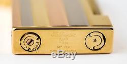 S. T. DUPONT ONE OF A KIND SOLID GOLD TRI-COLORED 18k DIAMOND LIGHTER