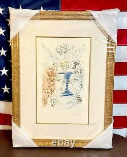 Salvador DALI Original Art 1/1 Hand-Signed Etching 1971 ARTIST PROOF Gold AUTO