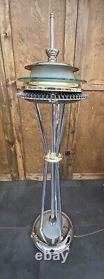 Seattle Space Needle MCM Floor Lamp ONE OF A KIND Artisan Made Multiple Modes