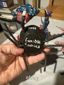 Set Of One Of A Kind Hand Painted Signed Mexican Wood Carved Animals