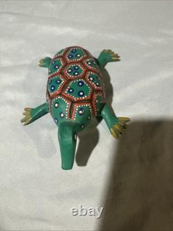 Set Of One Of A Kind Hand Painted Signed Mexican Wood Carved Animals
