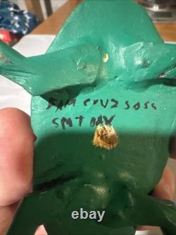 Set Of One Of A Kind Hand Painted Signed Mexican Wood Carved Animals