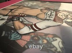 Sexy! One Of A Kind Harley Quinn Cartoon Art Cel Overlay Drawing. Penguin, Ivy