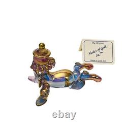 Shades Of Gold 24k Clown Figurine Art Blown Glass One Of A Kind Collectible Tag