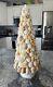 Shell-covered Christmas Tree On Wood Base One Of A Kind Statement Piece 21x 8
