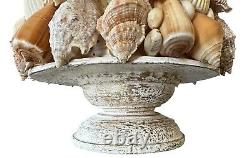 Shell-Covered Christmas Tree On Wood Base One Of A Kind Statement Piece 21X 8
