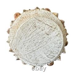 Shell-Covered Christmas Tree On Wood Base One Of A Kind Statement Piece 21X 8