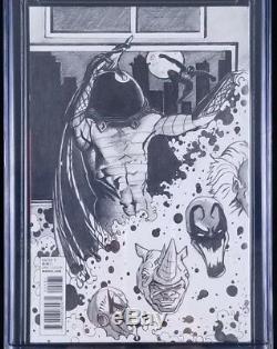 Signed Original Comic Art Sketch Stan Lee One Of A Kind Spider-Man #1 SS CGC 9.8