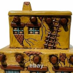 Southwestern Pueblo Adobe Village 4 Canister Set 9 pieces One of a Kind