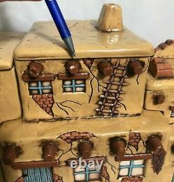 Southwestern Pueblo Adobe Village 4 Canister Set 9 pieces One of a Kind