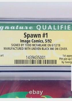 Spawn 1 Cgc 7.5 Signed Todd Mcfarlane Printing Error One Of A Kind Rare Variant