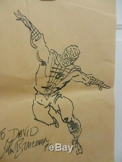 Spider Man Original Sketch Art By Marvel's John Buscema, Signed, One Of A Kind