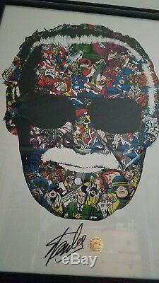 Stan lee signed Man of many faces (colored variant) by Raid71 (one of a kind)