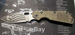 Strider SMF Custom Engraved Knife G10 Titanium S30V One of a Kind