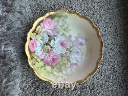 Super Rare One Of A Kind Flower Plate Made In France Made Around 1900