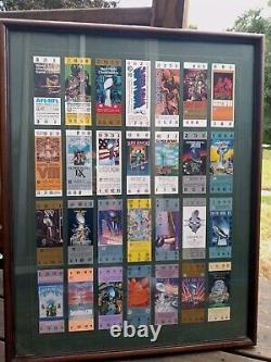Superbowl Tickets 1967-1994 Professionally Framed. One of A Kind Collection