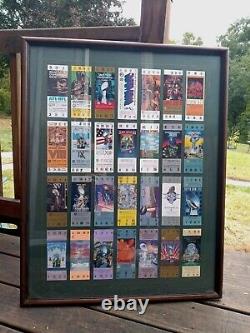 Superbowl Tickets 1967-1994 Professionally Framed. One of A Kind Collection