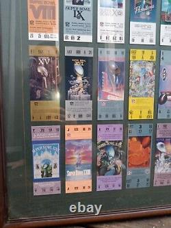 Superbowl Tickets 1967-1994 Professionally Framed. One of A Kind Collection