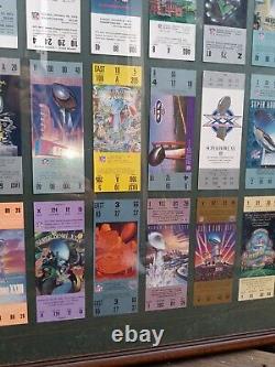 Superbowl Tickets 1967-1994 Professionally Framed. One of A Kind Collection