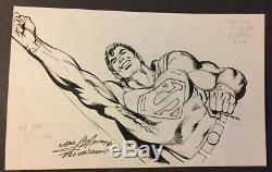 Superman Original Drawing Neal Adams And Dick Giordano One Of A Kind 7 X 11 1/2