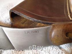 TM Hunt Rare Custom One of a Kind Build Parang 9 Fixed Blade Leather Sheath
