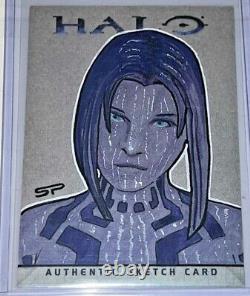 TOPPS HALO 2007 ARTIST RETURN SKETCH CARD SEAN PENCE ONE-OF-A-KIND ART with COA