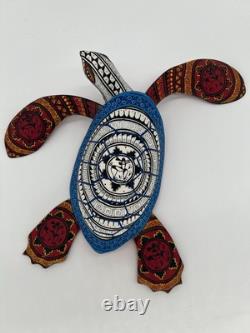 TURTLE- One of a kind wood hand-carved ALEBRIJE from Oaxaca, México