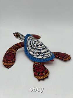 TURTLE- One of a kind wood hand-carved ALEBRIJE from Oaxaca, México