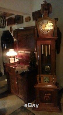 Tall Case Grandfather Clock Masonic one of a kind