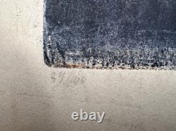 Taormina-Marcel Fiorini-Signed Large Aquatint/Etching-Mid 20th French Abstract