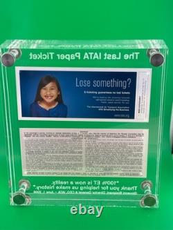The Last IATA Paper flight Ticket RARE ONE OF A KIND COLLECTIBLE