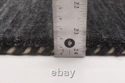 Traditional Charcoal Hand loomed Area Rug 2'7 x 7'1 Oriental Carpet
