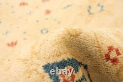 Traditional Hand-Knotted Bordered Carpet 4'8 x 6'7 Wool Area Rug