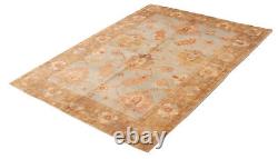 Traditional Hand-Knotted Bordered Carpet 6'0 x 8'10 Wool Area Rug