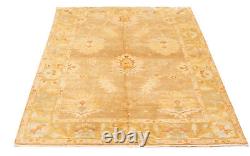 Traditional Hand-Knotted Bordered Carpet 6'2 x 8'8 Wool Area Rug