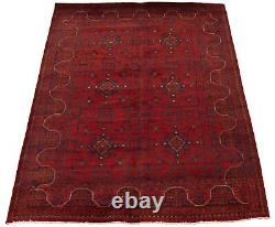 Traditional Hand-Knotted Bordered Tribal Carpet 5'2 x 6'6 Wool Area Rug