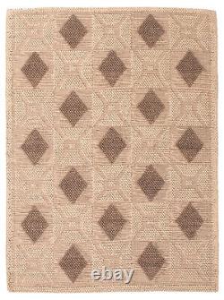 Traditional Southwestern Carpet 5'0 x 7'1 Braided Wool Rug