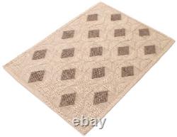 Traditional Southwestern Carpet 5'0 x 7'1 Braided Wool Rug